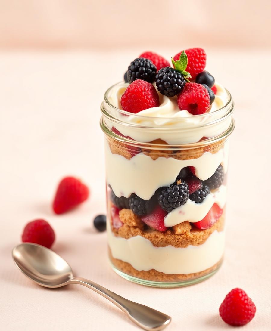 Berry Vanilla Jar Cake